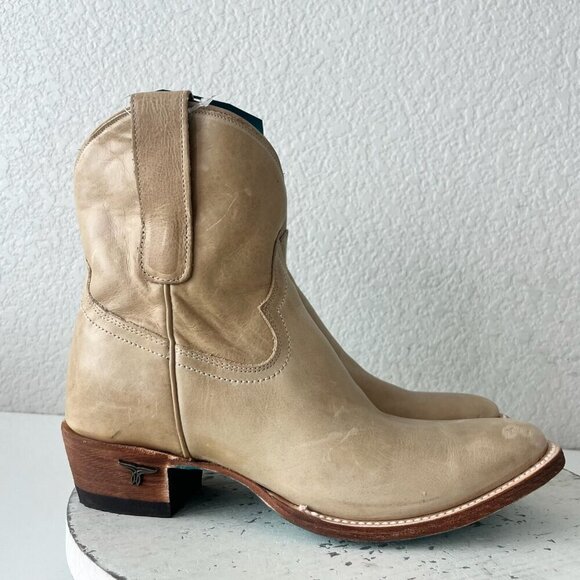 Lane PLAIN JANE Womens Cowboy Bootie 7.5 Butterscotch Western Cowgirl Ankle Boot - Picture 2 of 11